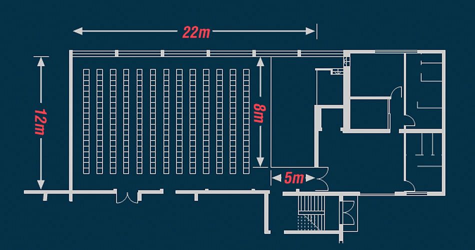 2024_Stadt_Kufstein_KUFA Plan Veranstaltungssaal_Kufa